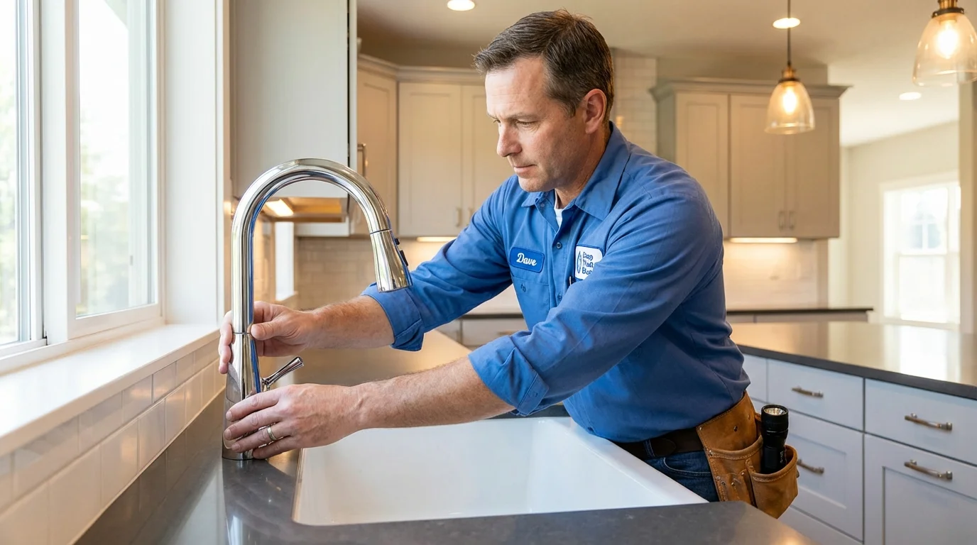 Kitchen faucet installation by Johns Plumbing LLC in Rotonda West